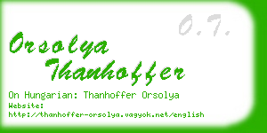orsolya thanhoffer business card